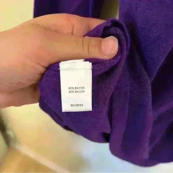 Cable and Gage Purple Sweater Size L - Picture 4 of 6